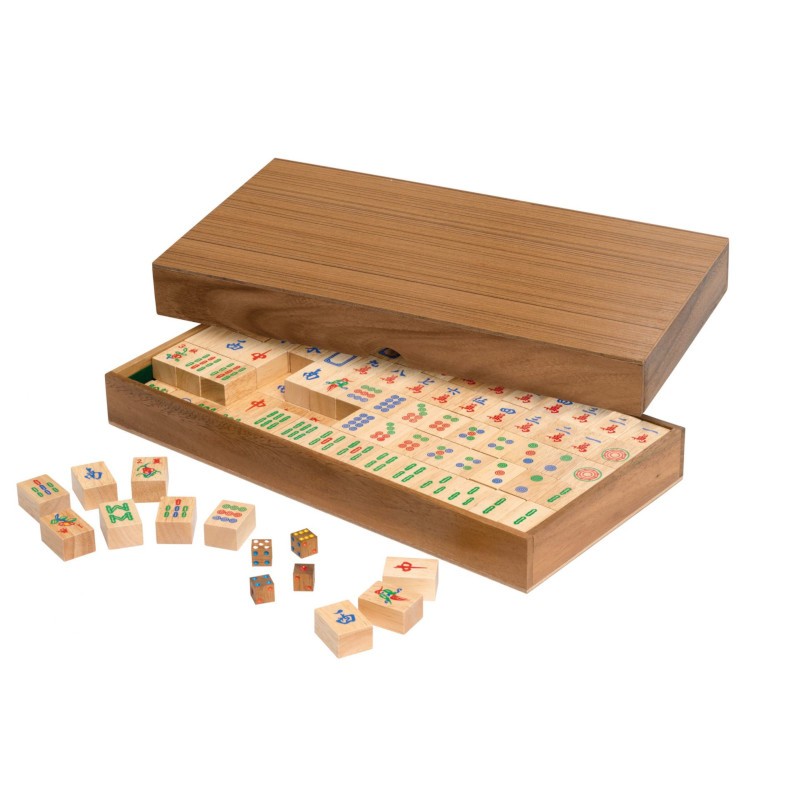 Nr.: 6322 Mahjong aus Holz ohne arabische Zeichen - 6322 Philos Spiele