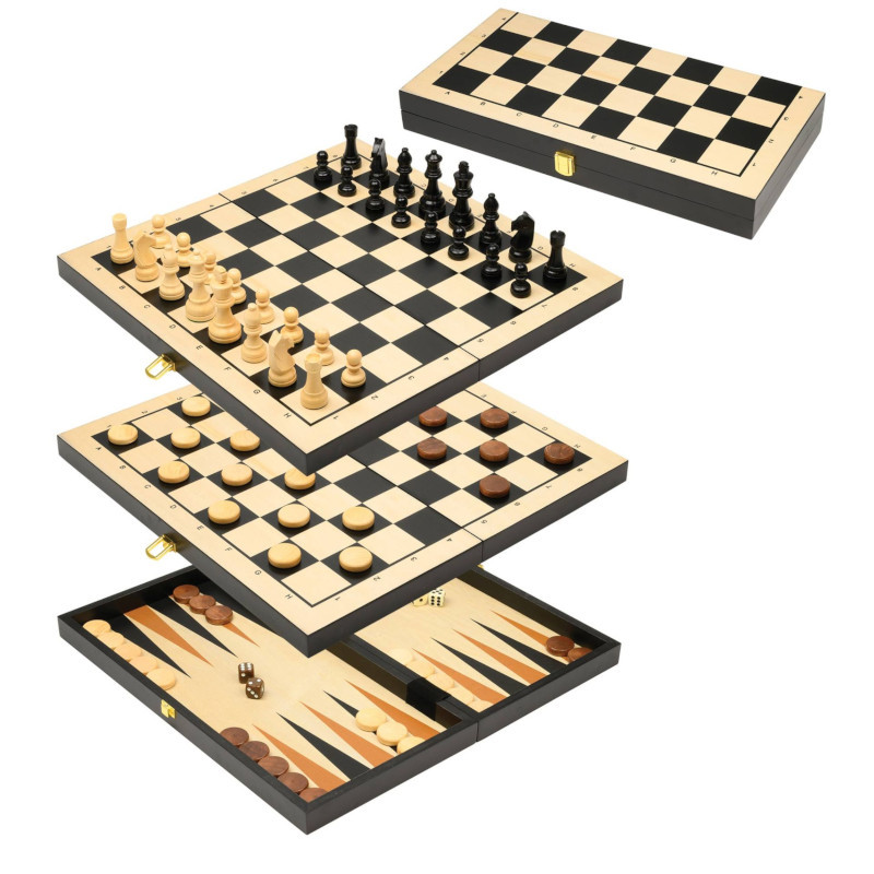 Nr.: 2514 Schach, Dame und Backgammon Feld 44 mm - 2514 Philos Spiele