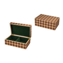 Nr.: 4610 Schachfigurenbox Rautenmuster - 4610 Philos-Spiele