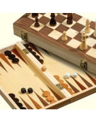 Schach- Backgammon Set's aus Holz